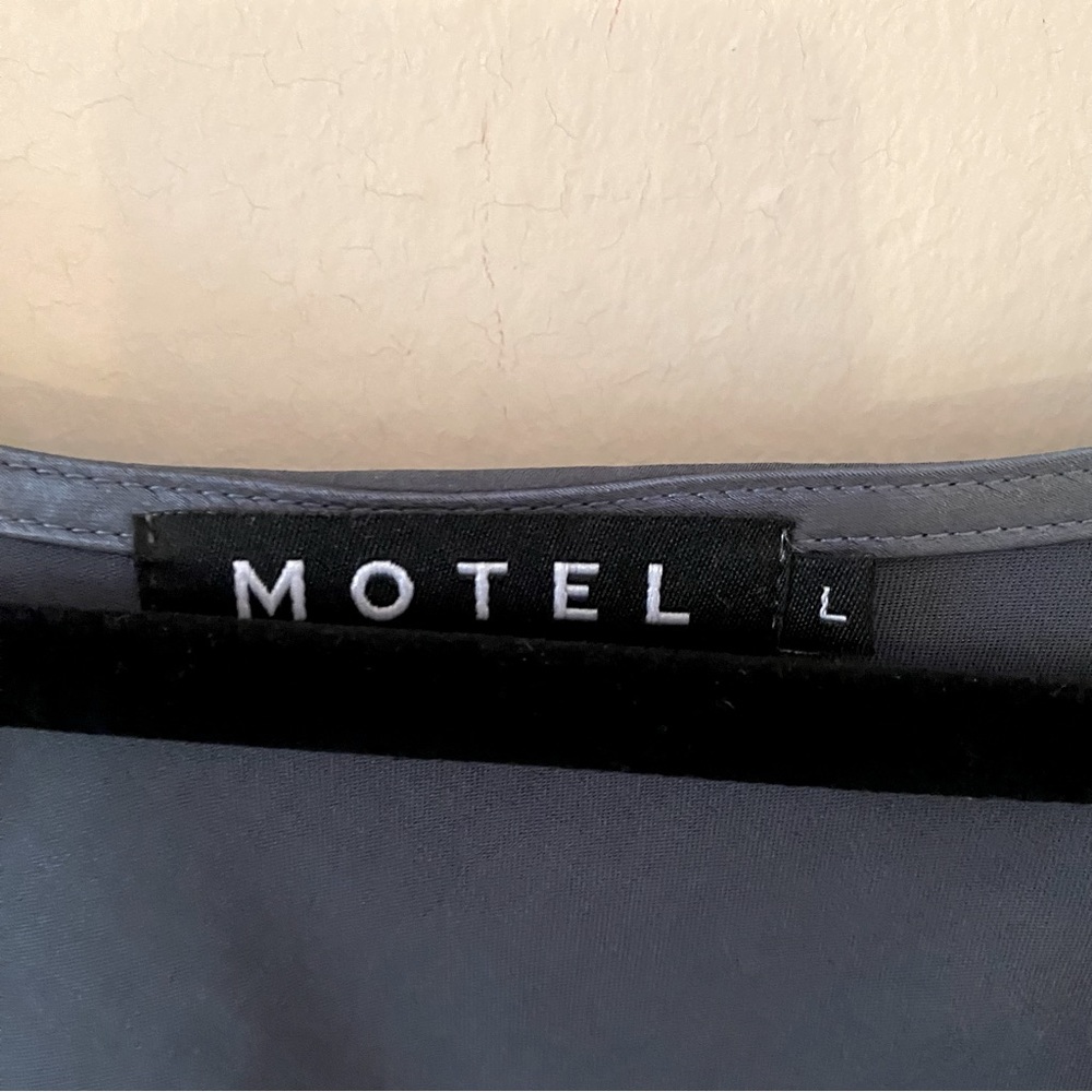 Motel Blue Satin Mini Dress - Picture 3 of 3